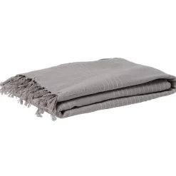 Jeté de canapé à franges uni gris < Gifi Best