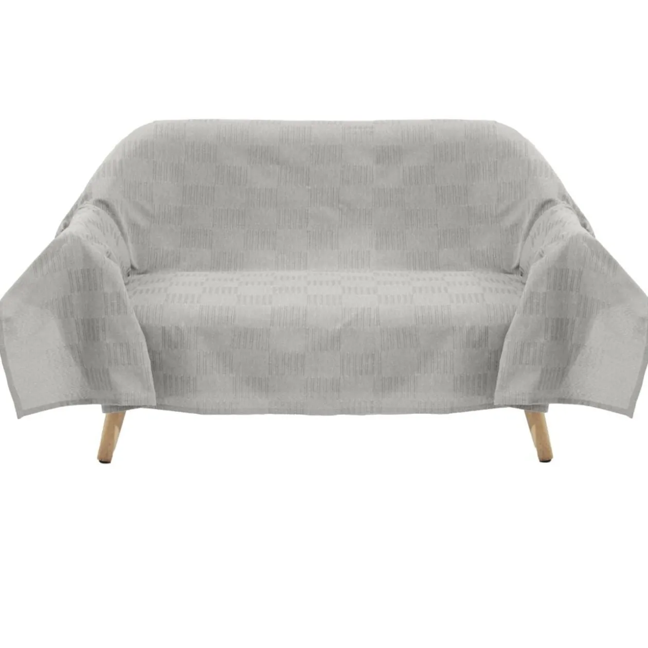 Jeté de canapé tissu uni polycoton 170x250cm (3 modèles)