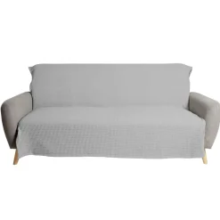 Jeté de canapé 170x250cm polycoton gaufré gris < Gifi Clearance