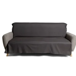 Jeté de canapé 170x250cm polycoton gris foncé < Gifi Hot