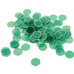 100 jetons de loto ronds