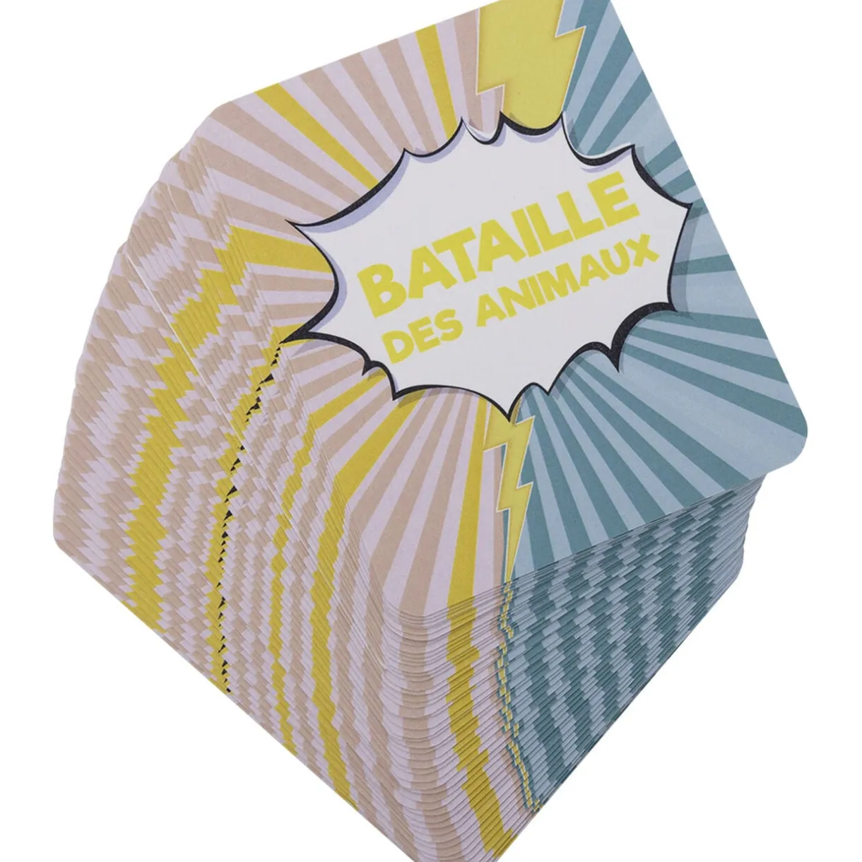 Jeu bataille des animaux de la jungle en bois 50 cartes < Gifi Online