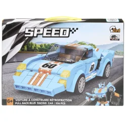 Jeu bloc de construction enfant garçon voiture robot 336 pièces plastique bleu