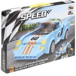Jeu bloc de construction enfant garçon voiture robot 336 pièces plastique bleu