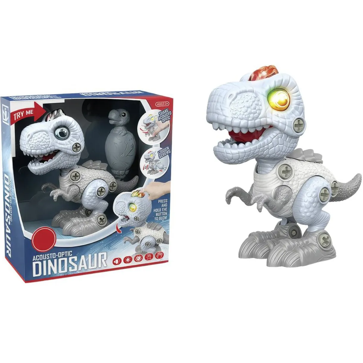 Jeu bloc de construction enfant dinosaure son et lumière bleu 16x7xH14,5cm < Gifi Sale