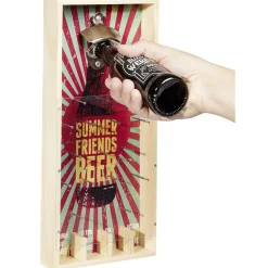 Jeu à boire décapsuleur en bois Summer Friends Beer H40cm < Gifi