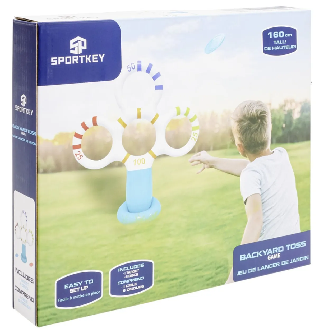 Jeu d'adresse gonflable en plastique Ø40xH152cm