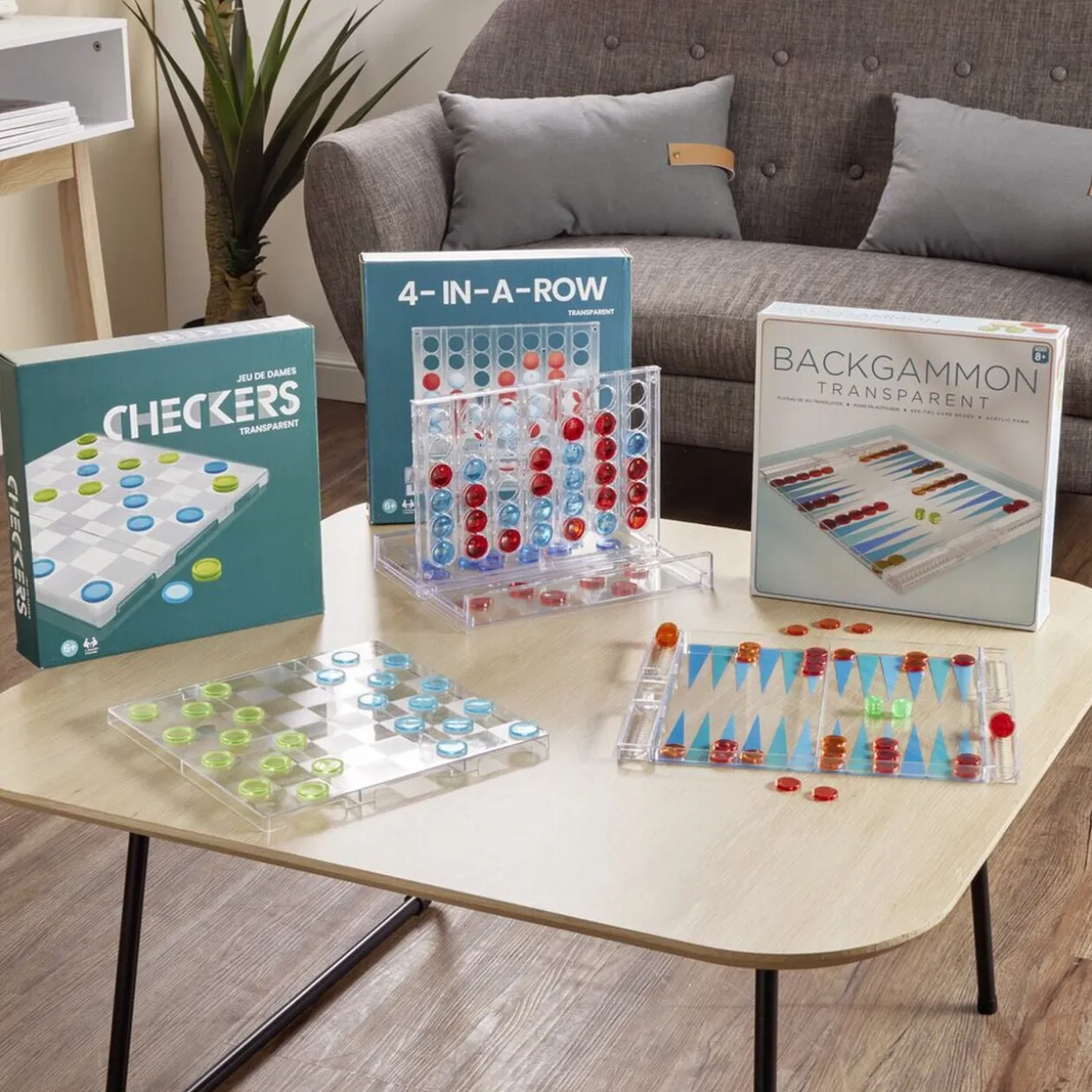 Jeu 4 d'affilés transparent