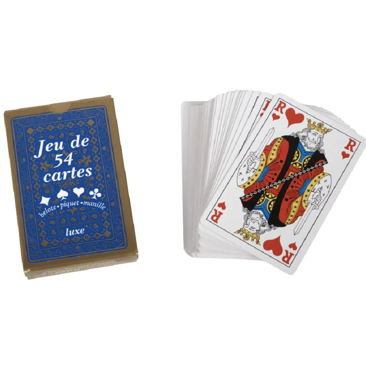Jeu de 54 cartes belote piquet manille < Gifi Online
