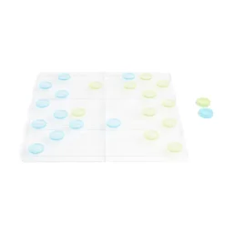 Jeu de dame transparent 25x25cm