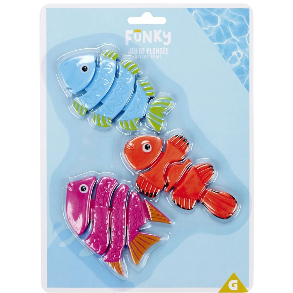 Jeu de plongée lesté poisson plastique 6,5x11cm (3 pièces) < Gifi Clearance