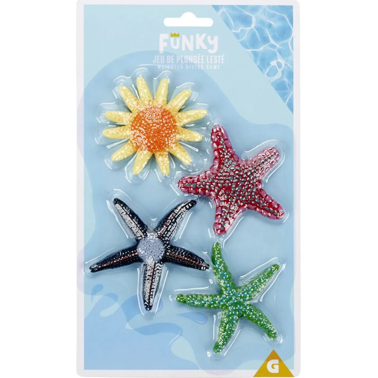 Jeu de plongée lesté étoile de mer x4 plastique (3 modèles) < Gifi Discount