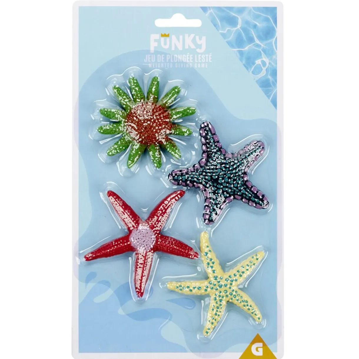 Jeu de plongée lesté étoile de mer x4 plastique (3 modèles) < Gifi Discount