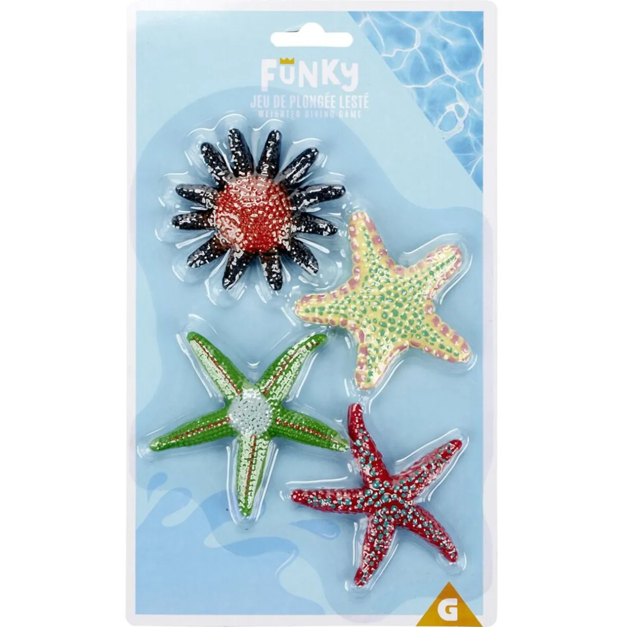 Jeu de plongée lesté étoile de mer x4 plastique (3 modèles) < Gifi Discount