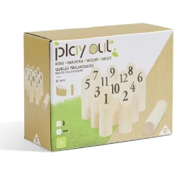 Jeu de quilles finlandaises en bois naturel