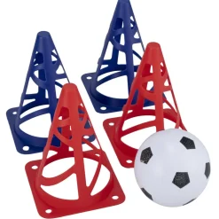 Jeu d'exercice de football avec 4 cônes et 1 ballon 26x13,5xH23,5cm < Gifi Hot