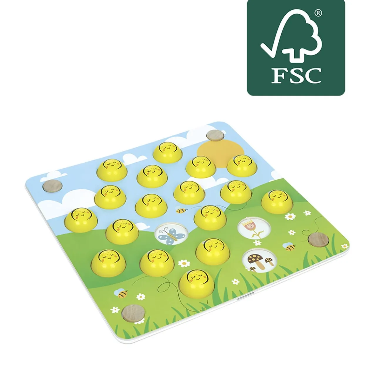 Jeu du cache-cache abeille XL en bois