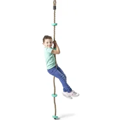 Jeu montée de corde 2m avec cale-pieds