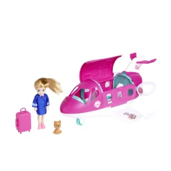 Jouet avion rose avec poupée et accessoires < Gifi New