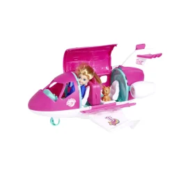 Jouet avion rose avec poupée et accessoires < Gifi New