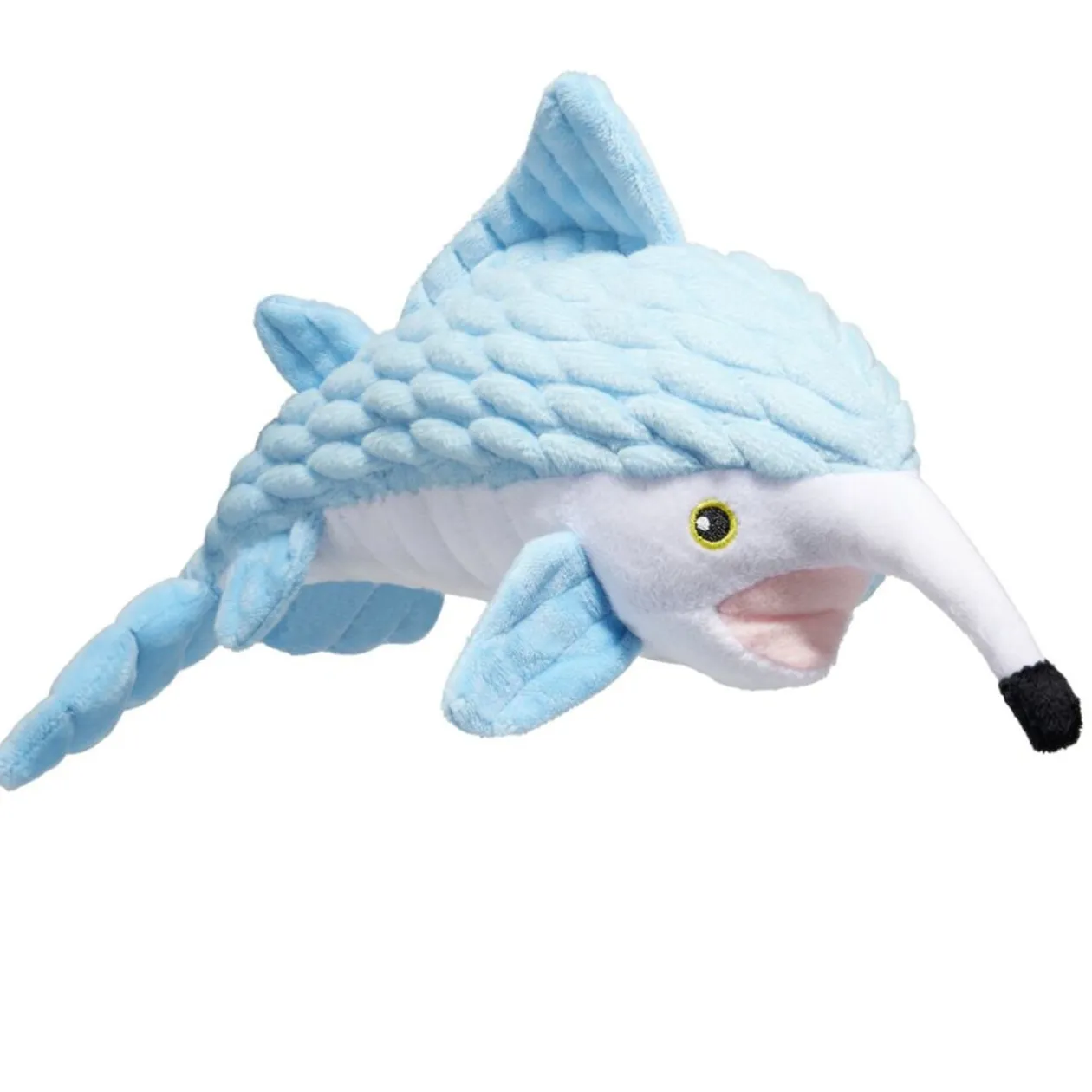 Jouet peluche pour chien espadon bleu 14x30cm