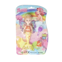 Jouet poupée sirène avec 2 accessoires