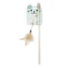 Jouet pour chat en bois avec plume et étoile L60cm