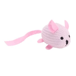 Jouet pour chat souris rose L20cm