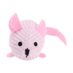 Jouet pour chat souris rose L20cm