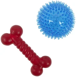 Jouet pour chien Os L.16 cm et Balle Ø8,8 cm < Gifi