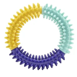 Jouet pour chien à picots jaune et bleu Ø10cm < Gifi Sale