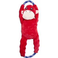 Jouet pour chien XL peluche rouge avec corde L32cm < Gifi Outlet