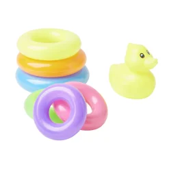 Jouet pour le bain canard et anneaux à empiler