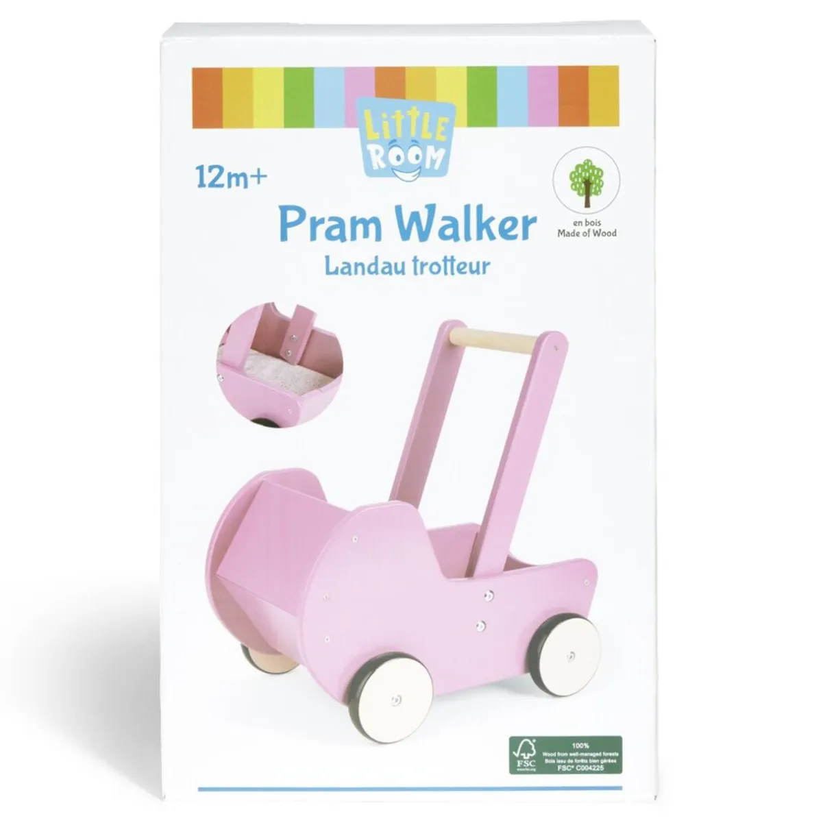 Jouet poussette enfant en bois rose < Gifi Hot
