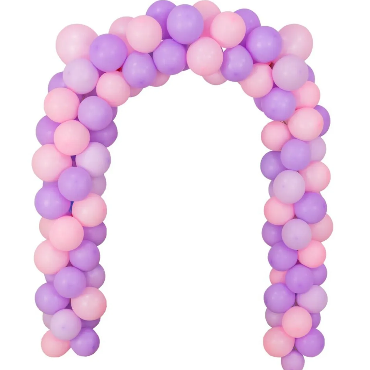 Kit arche à ballons alu et latex x48 Happy Birthday licorne tons rose et violet
