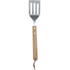 Kit barbecue 5 accessoires inox et bois avec étui de rangement 21x46cm