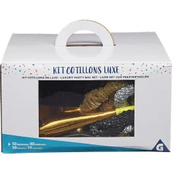Kit cotillons luxe or noir 10 personnes < Gifi Outlet