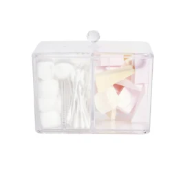 Kit coton et éponge x95 dans boîte rangement 15x10xH10cm