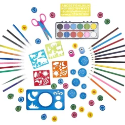 Kit créatif dessin mandala pochoir gommette tampon < Gifi Best