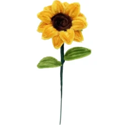Kit créatif fil chenille fleur à confectionner L36cm (3 modèles)
