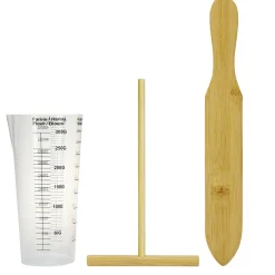 Kit à crêpe ustensiles 3 pièces (verre doseur/spatule/T) < Gifi Clearance