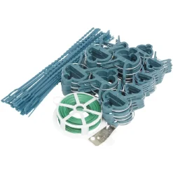 Kit d'accroche pour guirlandes 71 pièces vert