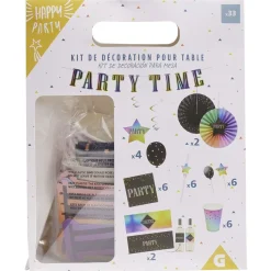 Kit décoration et vaisselle jetable Party multicolore 6 personnes < Gifi Hot