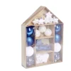 Kit décoration sapin de Noël boréal bleu et blanc 20 pièces