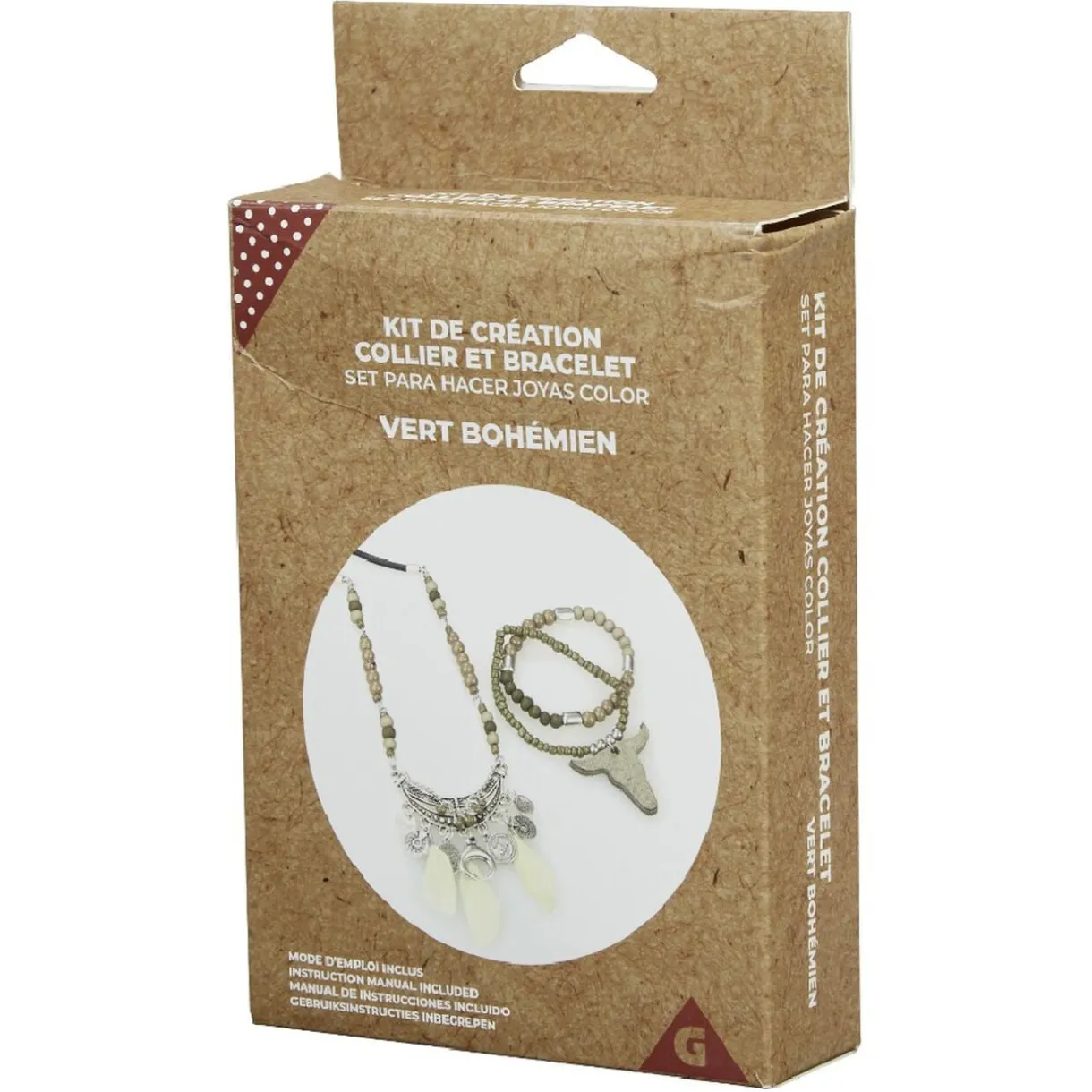Kit de création collier et bracelet vert bohémien < Gifi Sale