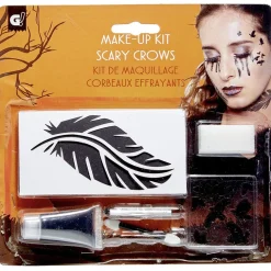 Kit de maquillage Halloween plume corbeau noir < Gifi Online