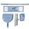 Kit de ménage 5 pièces balai plat manche serpillère pelle chiffon