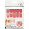 Kit faux ongles pailletés roses 24 pièces