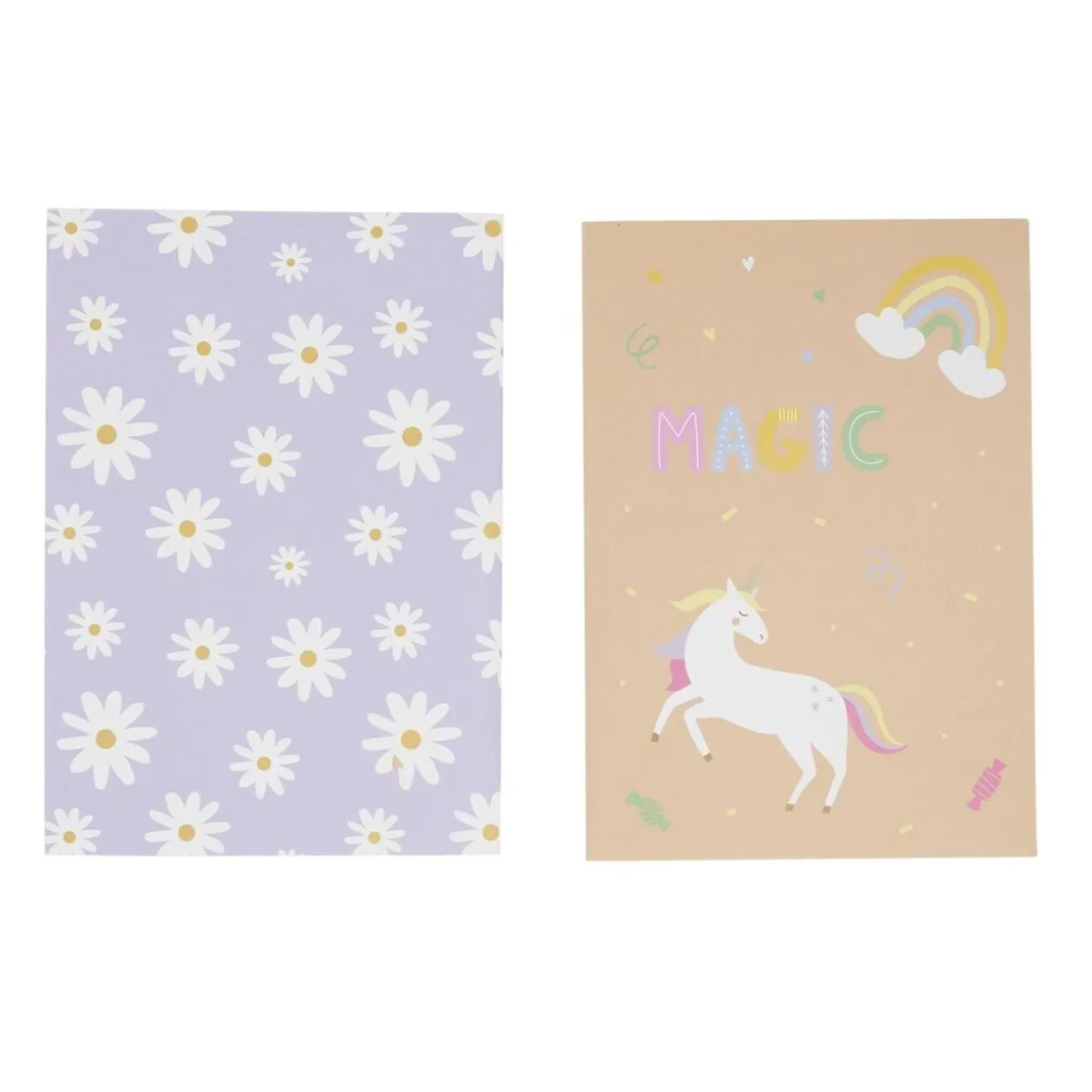Kit invitation 8 personnes cartes et enveloppes thème fée licorne