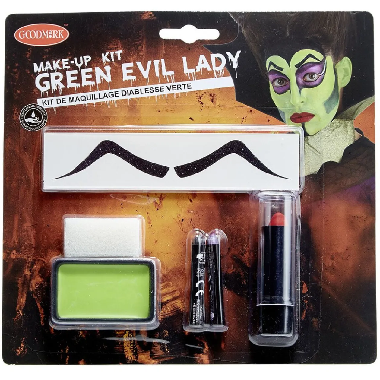 Kit maquillage Halloween diablesse verte